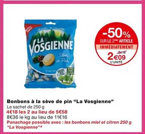 bonbons à la sève de pin "la vosgienne"