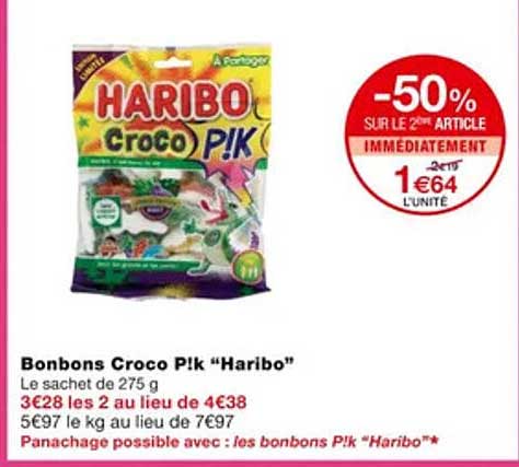 Bonbons Croco P!k "haribo"