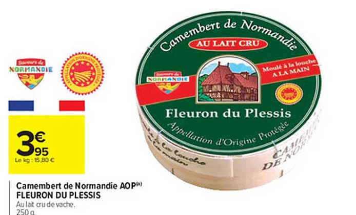 camembert de normandie aop fleuron du plessis