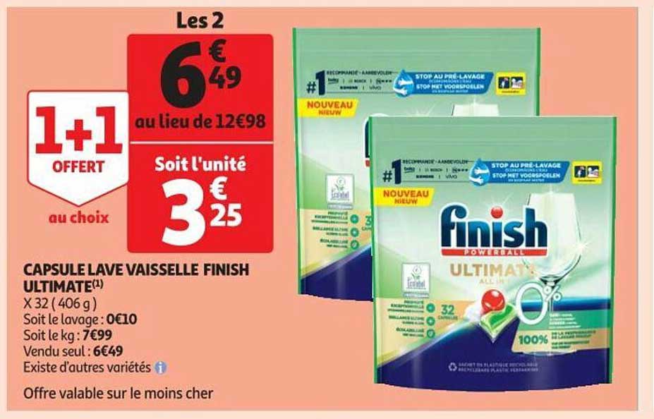 capsule lave vaisselle finish ultimate