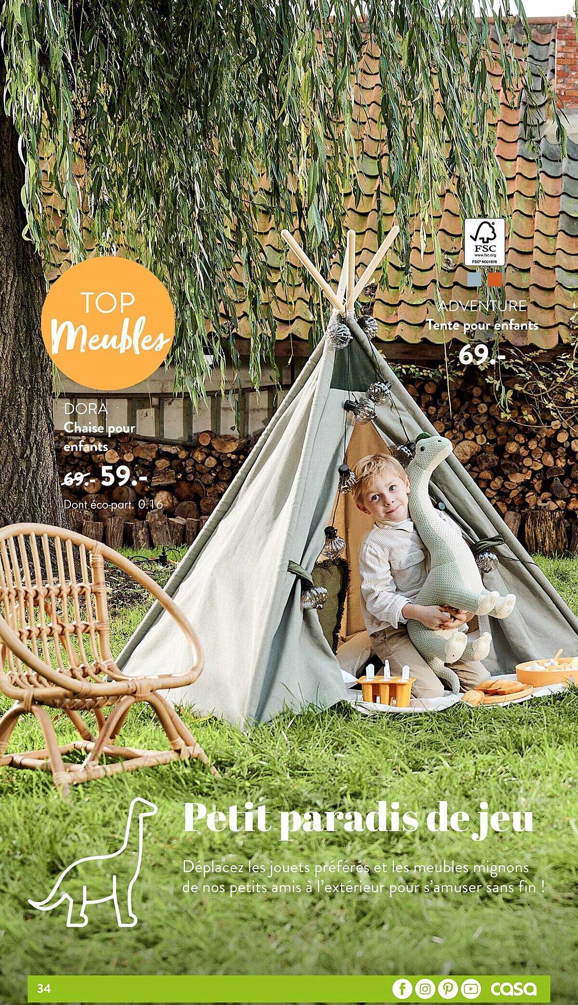 chaise pour enfants dora, tante pour enfants adventure