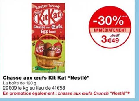 chasse aux œufs kit kat "nestlé"
