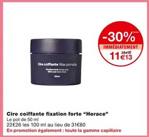 cire coiffante fixation forte "horace"
