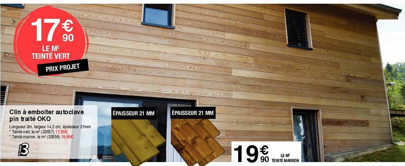 clin à emboiter autoclave pin traité oko