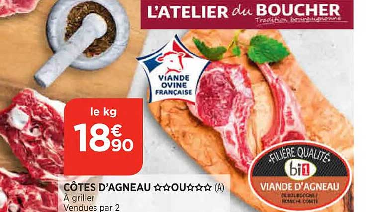 côtes d'agneau **ou***