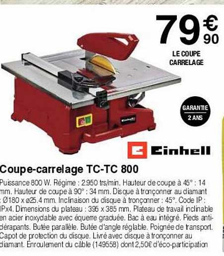 coupe-carrelage tc-tc 800 einhell