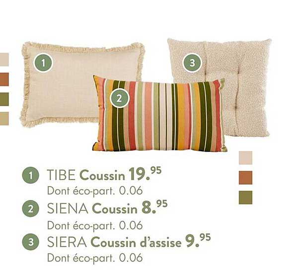 coussin tibe, coussin siena, ,coussin d'assise siera