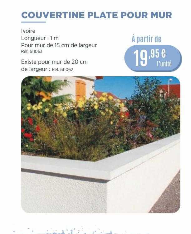 couvertine plate pour mur