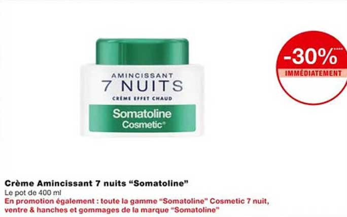 Crème Amincissant 7 Nuits "somatoline"