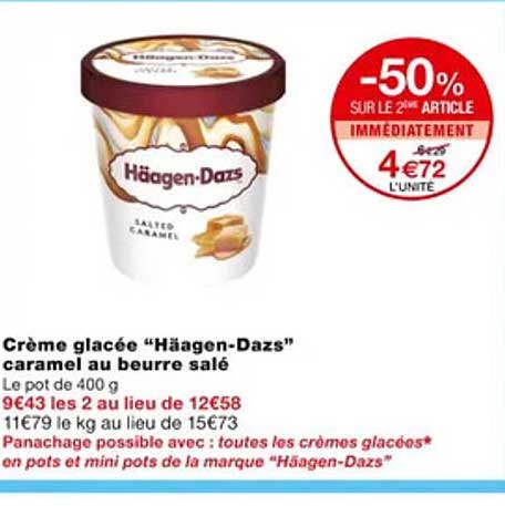 Crème Glacée "häagen-dazs" Caramel Au Beurre Salé