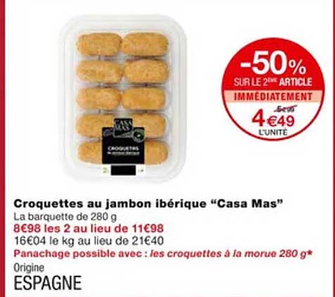 croquettes au jambon ibérique "casa mas"
