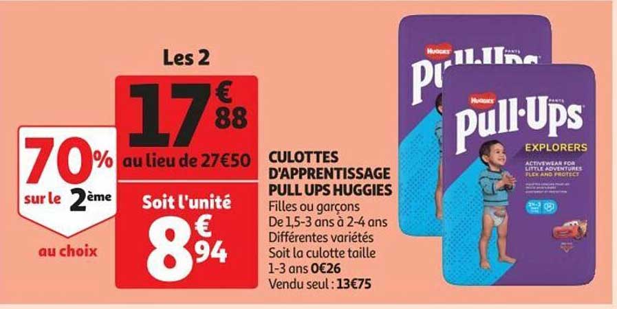 culottes d'apprentissage pull ups huggies