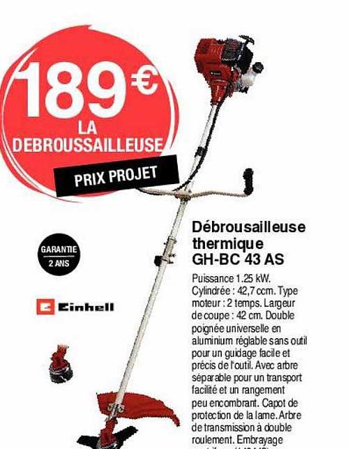 débrousailleuse thermique gh-bc 43 as einhell