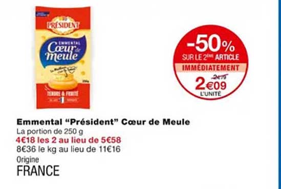 Emmental "président" Cœur De Meule
