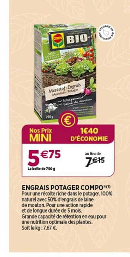 engrais potager compo