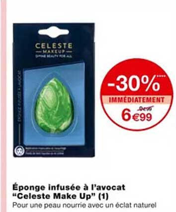 éponge Infusée à L'avocat "celeste Make Up"