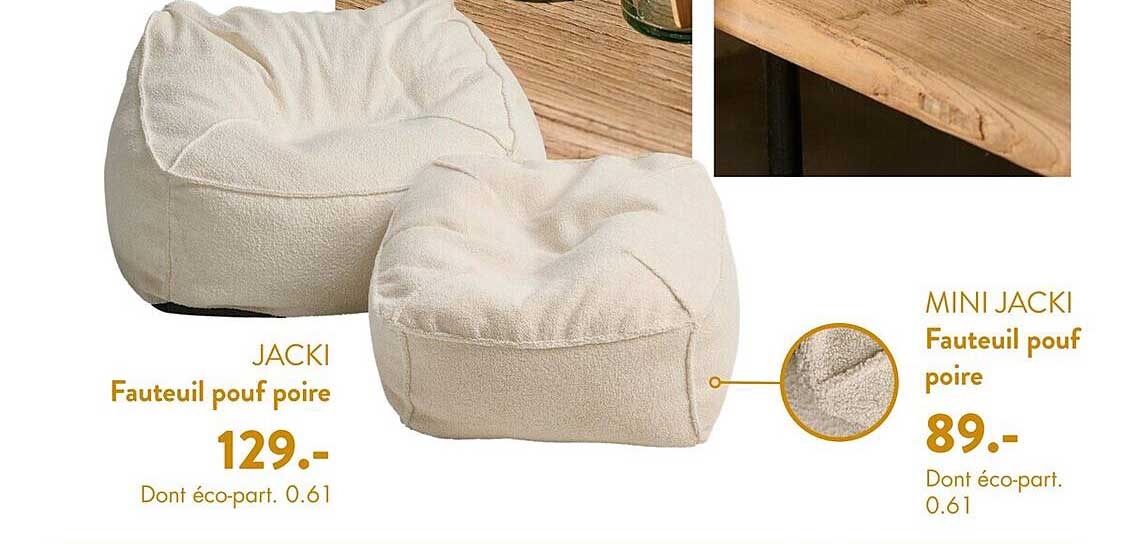 fauteuil pouf poire jacki, fauteuil pouf poire mini jacki