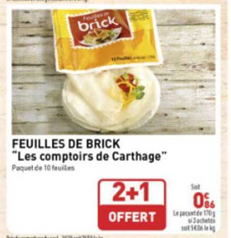 feuilles de brick "les comptoirs de carthage"