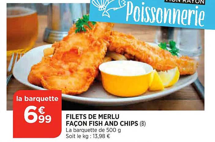 filets de merlu façon fish and chips