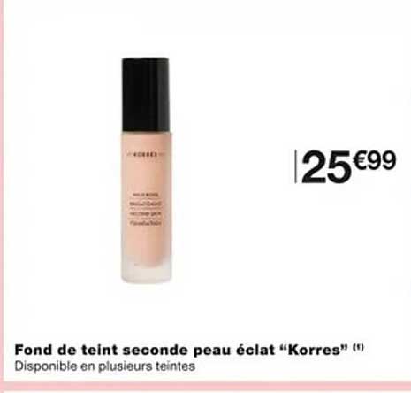 fond de teint seconde peau éclat "korres"
