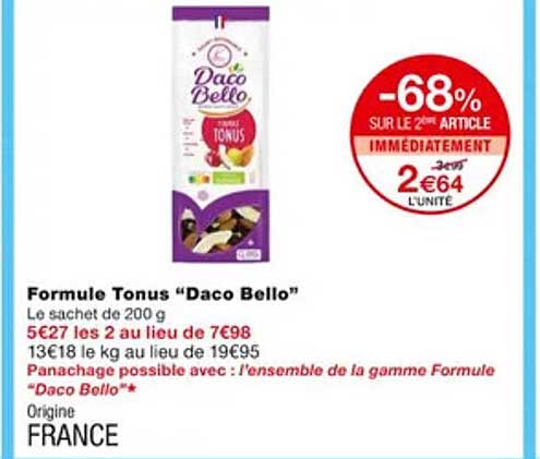 formule tonus "daco bello"