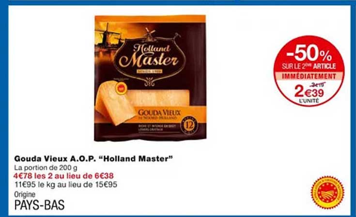 gouda vieux a.o.p. "holland master"