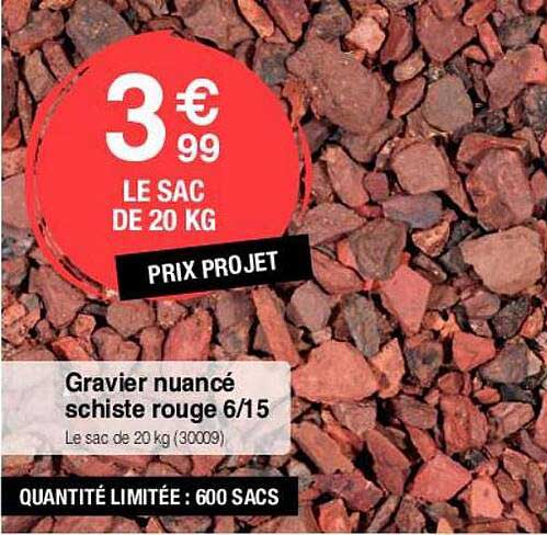gravier nuancé schiste rouge 6-15