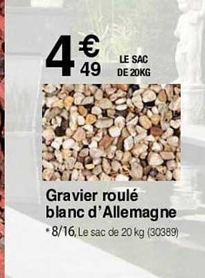 gravier roulé blanc d'allemagne