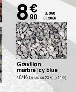 gravillon marbre icy blue