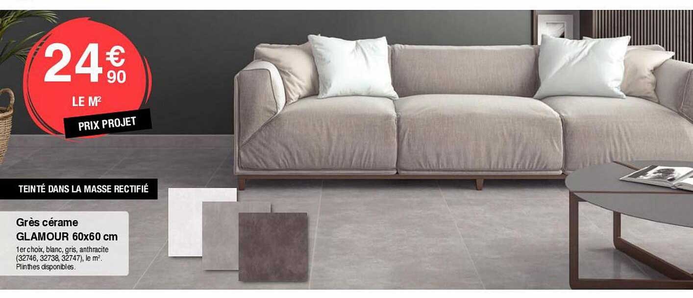 grès cérame glamour 60 x 60 cm