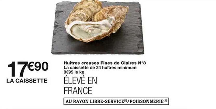 huîtres creusés fines de claires n°3