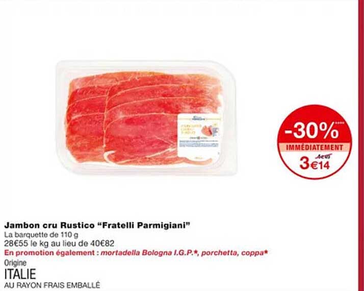 jambon cru rustico "fratelli parmigiani"