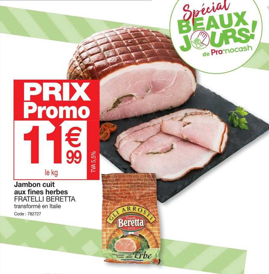 jambon cuit aux fines herbes fratelli beretta