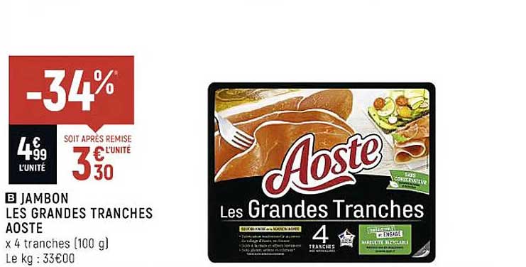 jambon les grandes tranches aoste