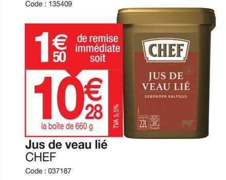 jus de veau lié chef