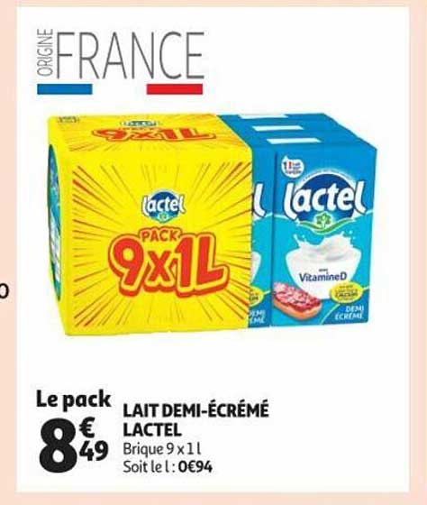 lait demi-écrémé lactel