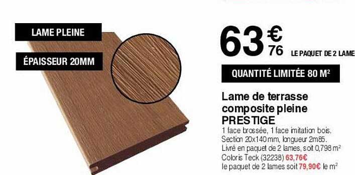 Lame De Terrasse Composite Pleine Prestige