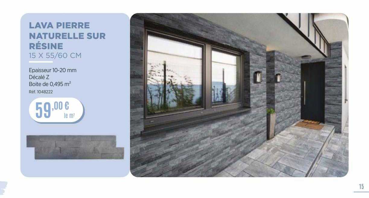 lava pierre naturelle sur résine