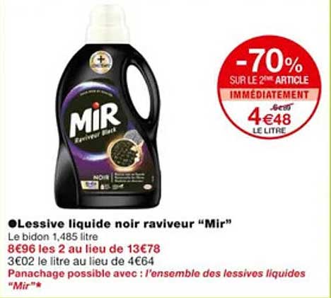lessive liquide noir raviveur "mir"