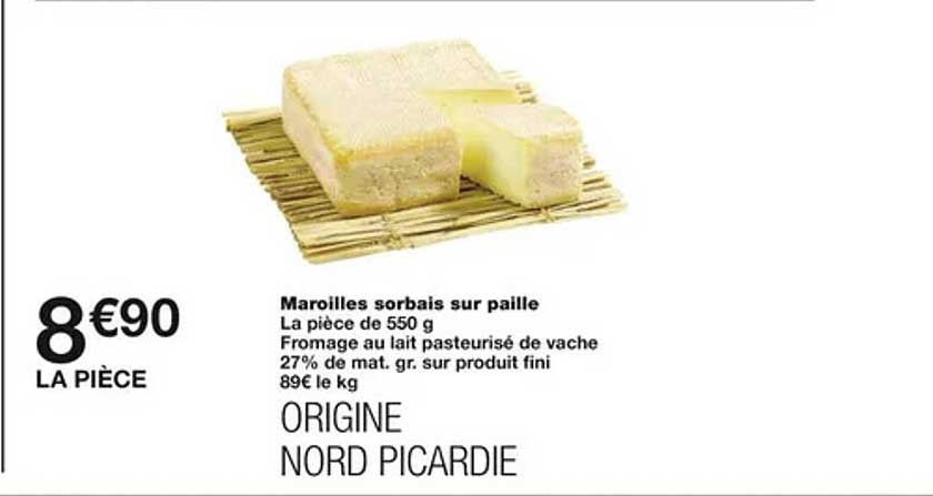 maroilles sorbais sur paille