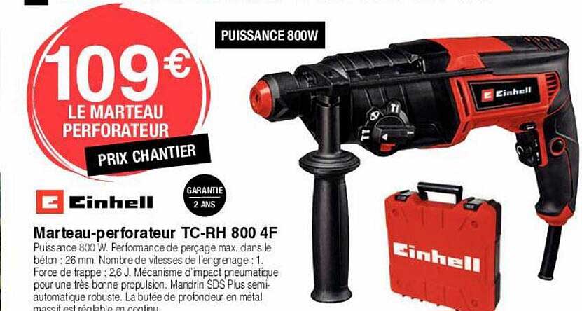 marteau-perforateur tc-rh 800 4f einhell