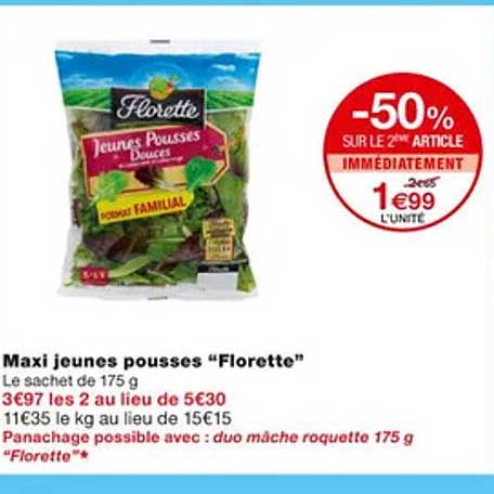 maxi jeunes pousses "florette"