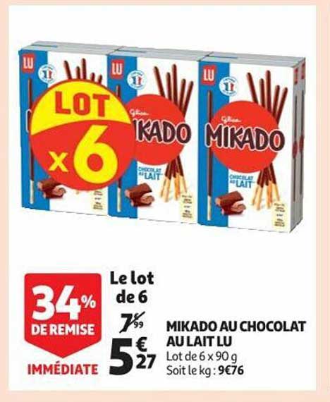 Mikado Au Chocolat Au Lait Lu