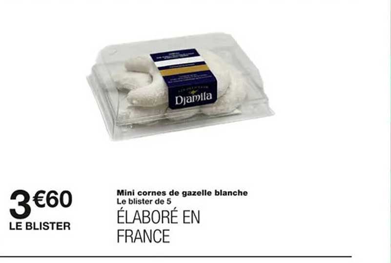 mini cornes de gazelle blanche