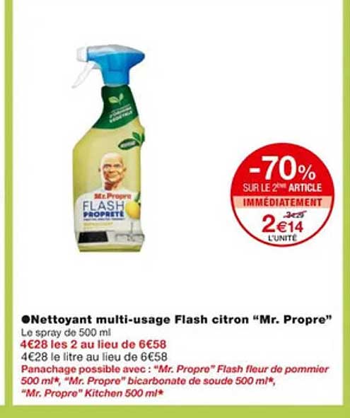 nettoyant multi-usage flash citron "mr. propre"