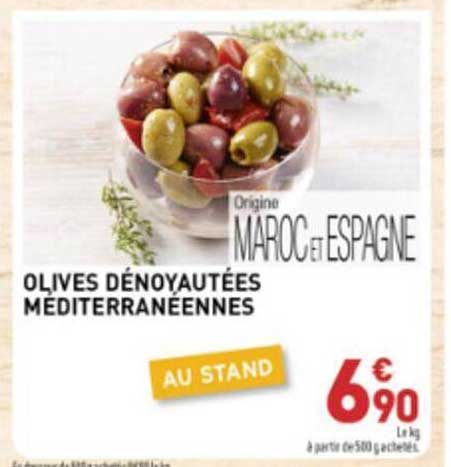 olives dénoyautées méditerranéennes