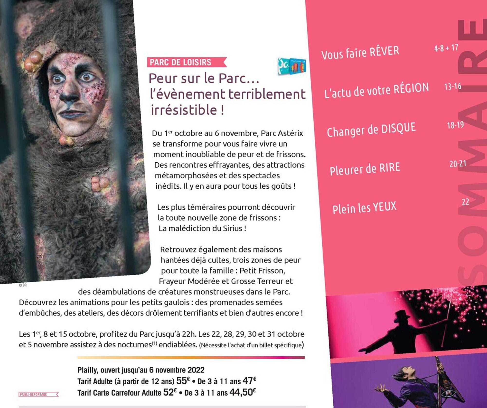 parc de loisirs peur sur le parc... l'évènement terriblement irrésistible !