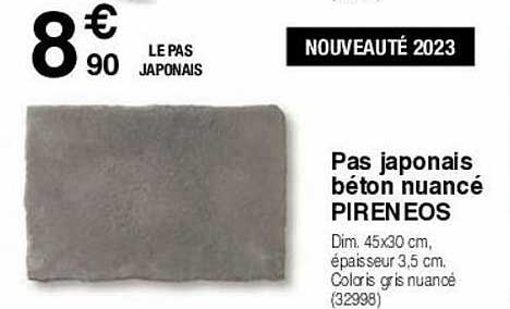 pas japonais béton nuancé pireneos