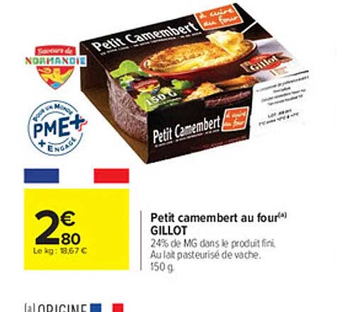 Petit Camembert Au Four Gillot