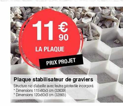 plaque stabilisateur de graviers